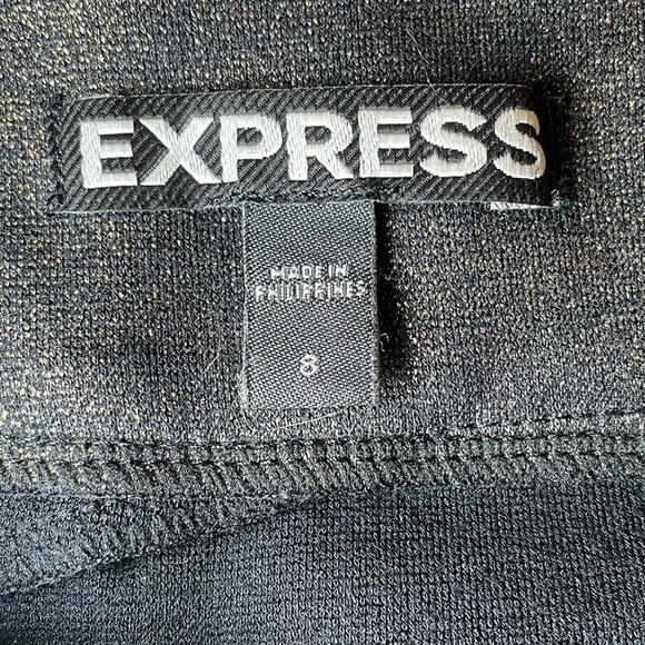 EXPRESS Y2K METALLIC PARTY GRUNGE BANDAGE MINI SKIRT BRONZE BROWN SIZE 8 - Picture 6 of 7